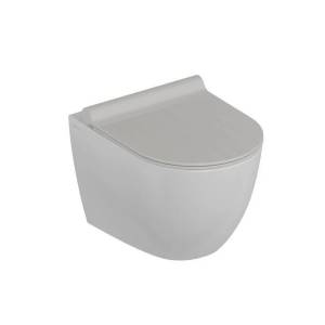 Унитаз подвесной Knotlor Essence WC49WG безободковый, сиденье микролифт, белый Унитаз подвесной Knotlor Essence WC49WG безободковый, сиденье микролифт, белый