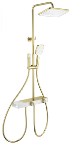 Душевая стойка Wonzon & Woghand WW-B4161-BG с термостатом, золото