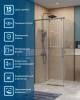 Душевой уголок BelBagno SOFT_CLOSE-1-A-1-100-C-GM профиль оружейная сталь, стекло прозрачное, 100x100x200 фото 10