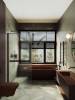 Душевая перегородка MaybahGlass MGD-731-6ш 79x195, стекло сатин 8 мм, профиль черный фото 2