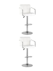 Набор из 2 барных стульев Stool Group Малави New BC-V003-NP white X2 белый NP
