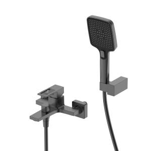 Смеситель для ванны с душем DQ Dortmund DA1713206 короткий излив, графит