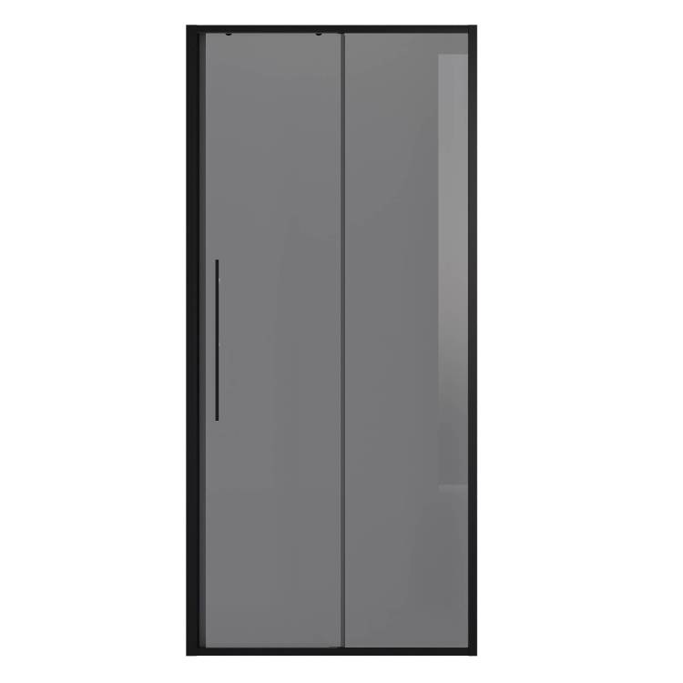 Душевая дверь Niagara Nova NG-85-10TB профиль черный матовый, стекло тонированное, 100x195