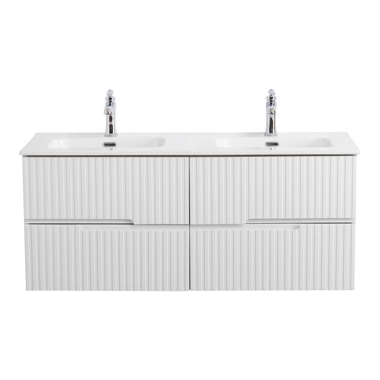 Тумба под раковину Cezares DUET-N-1200-4C-SO-2-BL Bianco Lucido