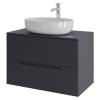 Тумба с раковиной Orange Line Li-80TugMDF+B05-520W графит матовый, 80.5 см