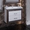 Тумба с раковиной Opadiris Карат 80 серебро