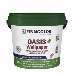 Краска для обоев и стен Finncolor Oasis Wallpaper база C глубокоматовая 0.9 л