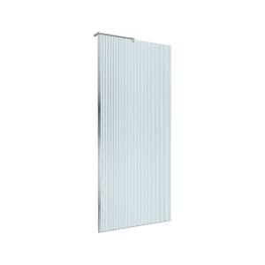 Душевая перегородка BelBagno UNO-L-1-TB-90-FL-Cr профиль хром, стекло рифленое, 90x200
