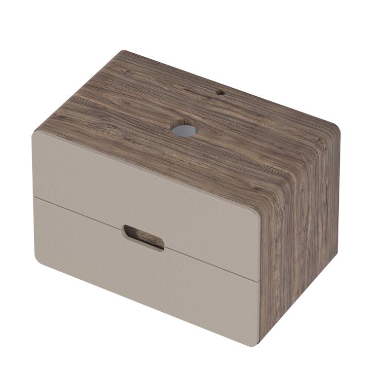 Тумба под раковину 1MarKa Vortex  Ц0000032010 орех каньон коньяк, латте фактурный, 80x50x50