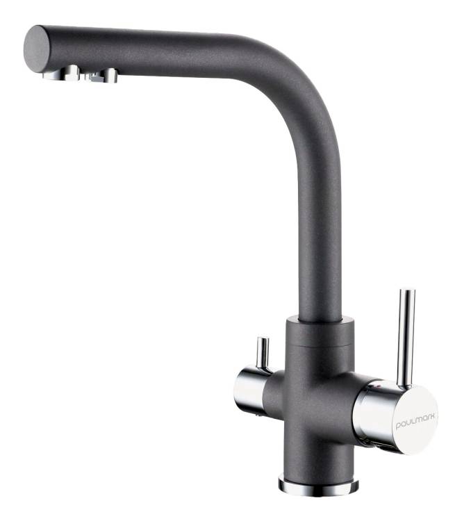 Смеситель для кухни Paulmark Essen Es213011-GRM серый металлик