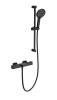 Смеситель для ванны Wonzon & Woghand WW-C2017-A-MB с душевым гарнитуром и термостатом, черный матовый