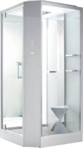 Душевая кабина Orans SR-89101LS белая, с хамамом и сиденьем