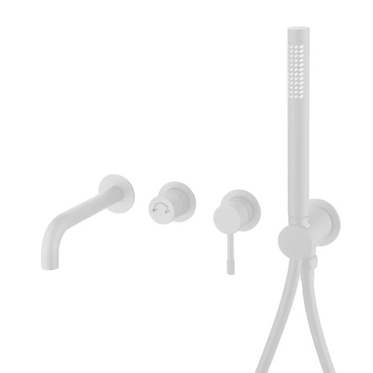 Смеситель для ванны с душем Boheme Uno 464-3-MW matt white
