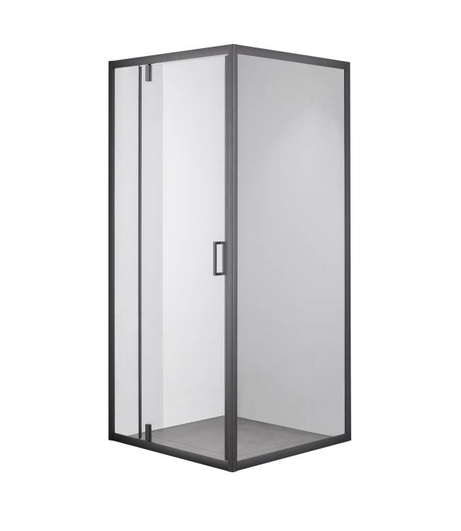 Душевой уголок Olive'S Duero DR-90CS-SW-GB профиль черный, стекло прозрачное, 90x90x195