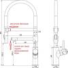Смеситель для кухни Zorg Inox SZR-1010 с гибким изливом фото 3
