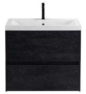 Тумба с раковиной Art&Max Family-M Family-M-580-2C-SO-HC подвесная, hard coal