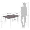 Стол Bradex Home Oslo FR 0906 мрамор сиена, белый 100(130)x80x76 фото 12