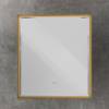 Зеркало Cezares Interni CZR-SPC-INT-1000-900-LED-TCH-WARM-BORO с подсветкой, сенсорным выключателем и подогревом, Брашированное золото, 100x90 фото 3