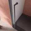 Душевая дверь в нишу Cezares LINER-B-12-90-C-NERO-L профиль черный, стекло прозрачное, 90x195 фото 2