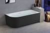 Акриловая ванна Royal Bath Nero RB710302BL-R-GR правая, белая, с черным бортом, 170x78 фото 2