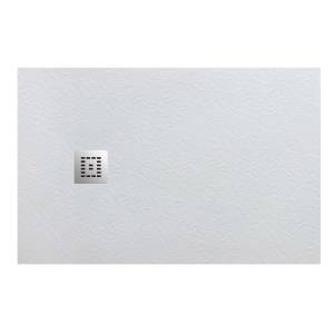 Поддон для душа BelBagno Uno TRAY-MR-UNO-AH-170/70-35-W-CR с сифоном и декоративной накладкой, белый, 170x70