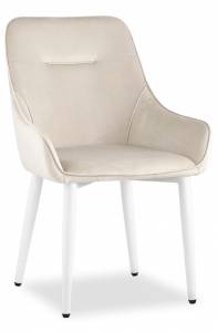Кресло Stool Group Диана MC101-2 KD HLR-2 велюр кремовый (ножки белые)