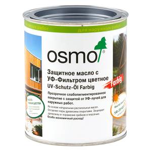 Защитное масло с УФ-фильтром цветное (с биоцидами) Osmo UV-Schutz-Öl Farbig 432 дуб светлый 0.125 л