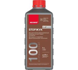 NEOMID STOP ЖУК 100 средство для защиты древесины и уничтожения жука, концентрат 1:4 (1л)