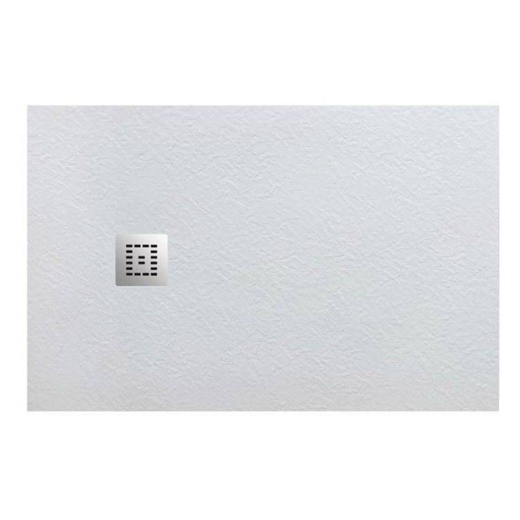 Поддон для душа BelBagno Uno TRAY-MR-UNO-AH-170/70-35-W-CR с сифоном и декоративной накладкой, белый, 170x70