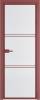 Межкомнатная дверь Profil Doors 3 AX цвет профиля Красный антрацит, стекло безопасное 6 мм мору белый 700x2000