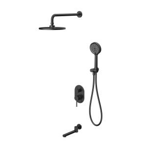 Душевой комплект Berges Wasserhaus Nardis 3R 071014 с поворотным изливом, черный