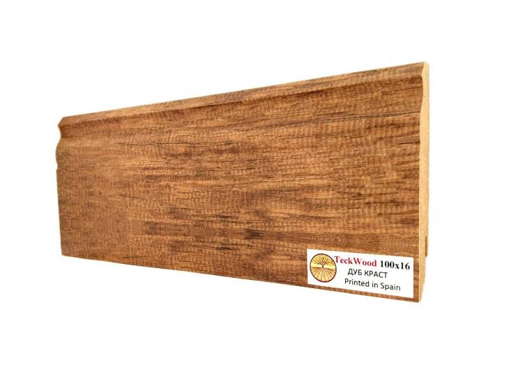 Плинтус МДФ TeckWood цветной Дуб Краст (Oak Crust) 2150х100х16