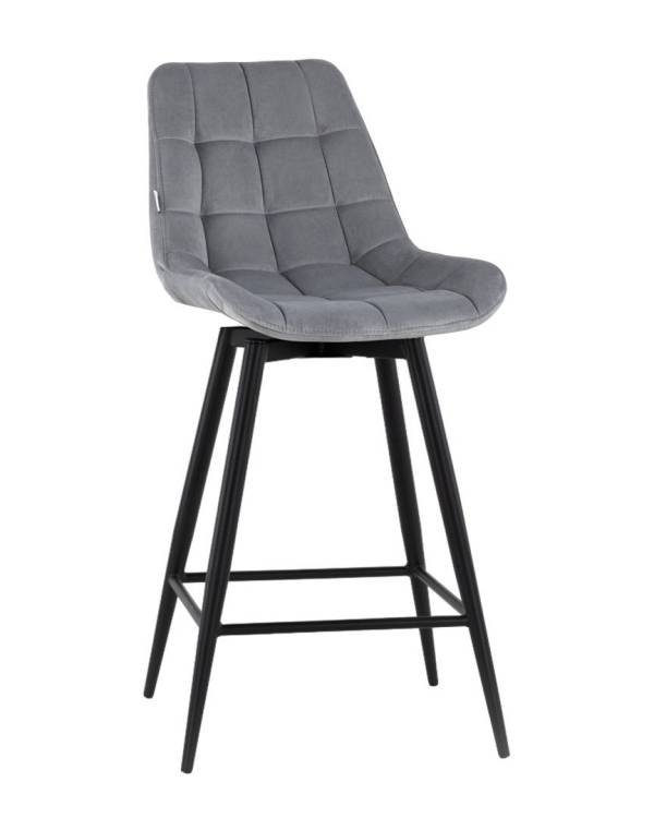 Стул полубарный Stool Group Флекс AV 405-V12-K14PM-08(PP) серый с поворотным механизмом
