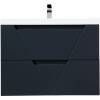 Тумба с раковиной Belbagno Vittoria VITTORIA-800-2C-SO-GO-P 80x45x57 Grigio Opaco подвесная с двумя выкатными ящиками