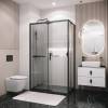Душевой уголок Grossman Style 120.K33.05.1110.21.02 профиль черный матовый, стекло шиншилла, 110x100x195 фото 5