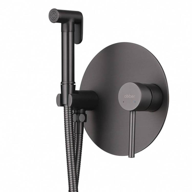 Смеситель для душа Abber Emotion AF8826NG с гигиеническим душем, никель