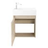 Тумба с раковиной Belbagno Kraft Mini KRAFT MINI-500/260-1A-SO-RGB-L 45x25x50 Rovere Galifax Bianco подвесная с распашной дверцей, левосторонняя фото 5