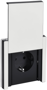 Розетка 1-местная с заземлением, шторками и крышкой IEK Forte&Piano FP-R16-16-44-M-K01 белый