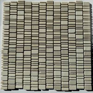 Мозаика Pixel Mosaic Мрамор PIX 318 Cream Nova Матовая 30.7x31х6