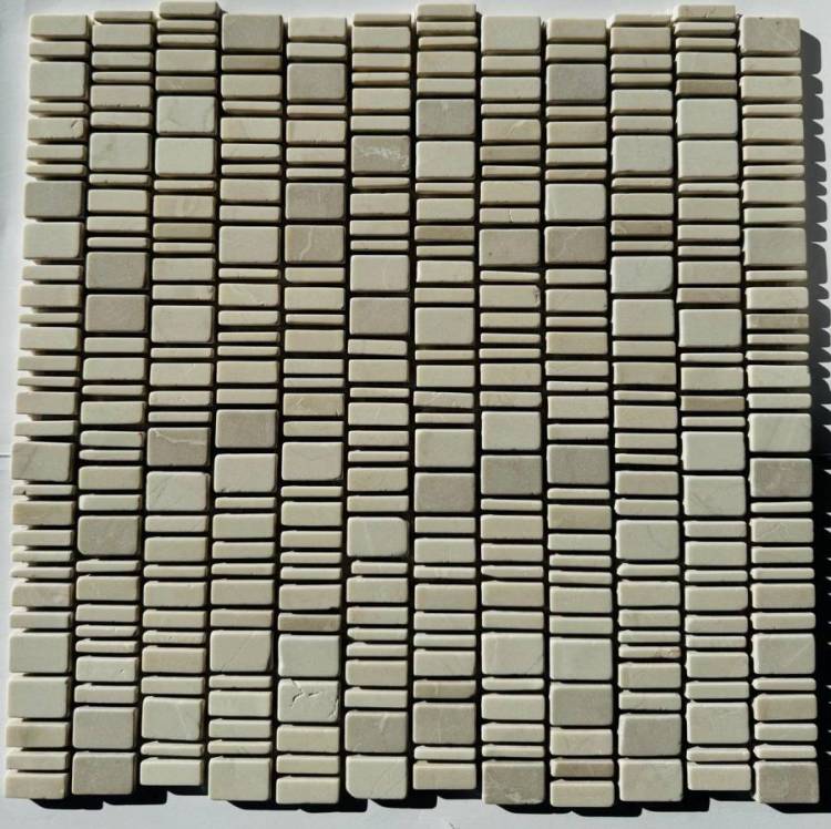 Мозаика Pixel Mosaic Мрамор PIX 318 Cream Nova Матовая 30.7x31х6