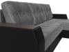 Угловой диван Лига Диванов Эмир 110405 правый угол Серый\Черный 250/85/150 фото 4