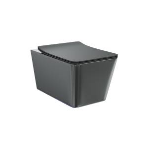 Унитаз подвесной Creto Logan L2 1002-002-L2BLMAT безободковый, сиденье микролифт, черный