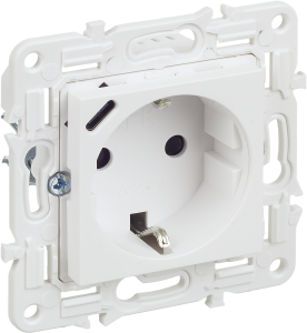 Розетка 1-местная с заземлением, шторками и USB Type С IEK Skandy SK-R14-16-U14-018-K01 арктический белый