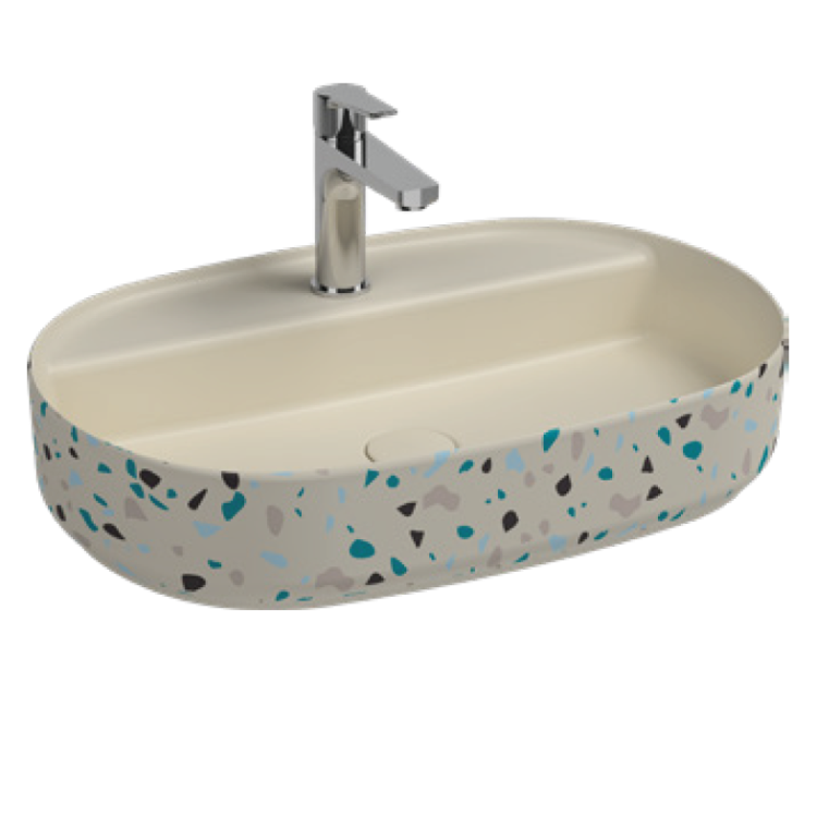 Раковина Isvea Infinity 10NF65060SV-2K-TRZ 60 см, слоновая кость матовая