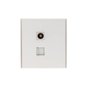 ТВ-розетка+Ethernet RJ45 Kranz Strong KR-78-0722-4 жемчуг