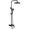 Душевая система Rose R1136H черная, с каскадным изливом