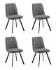 Набор из 4 стульев Stool Group Grein OS-2452-4 Bregocv-18 DUAL X4 темно-серые