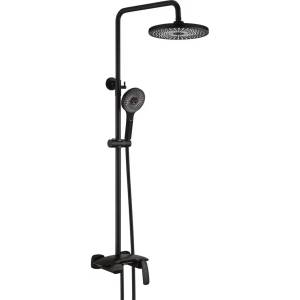 Душевая система Rose R1136H черная, с каскадным изливом