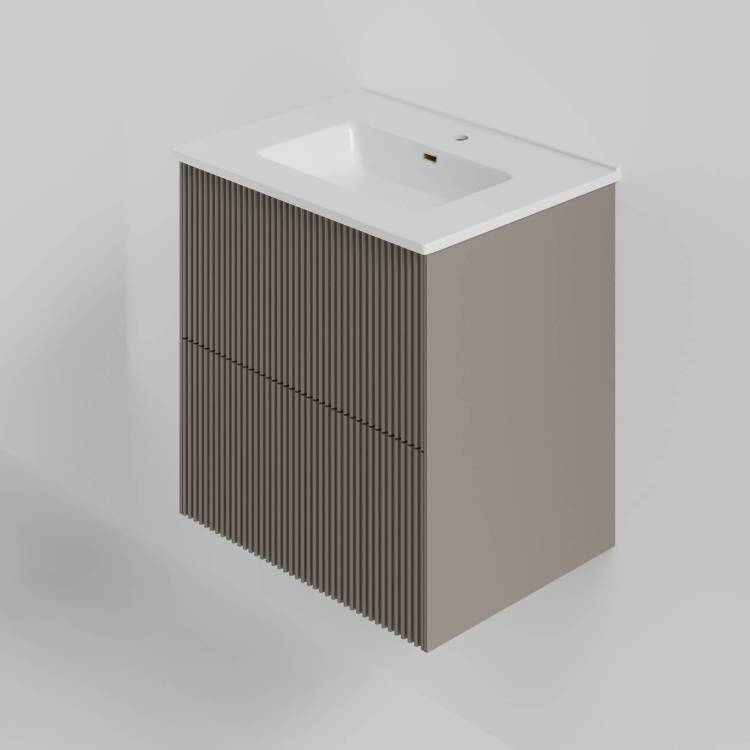 Тумба под раковину La Fenice Terra Twin Cappuccino 60 бежевый матовый