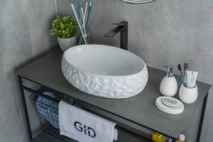 Раковина Gid Lago 9030wf 51187 белая, 48x34x15